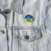 Badge Rond 2,50 Cm Amour Ukraine & drapeau ukrainien mode / fan de sp (En situation)