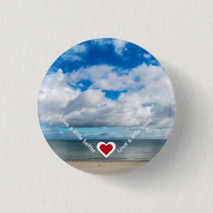 Badge Rond 2,50 Cm Amour un peu mieux / plus Heart Recovery Slogan