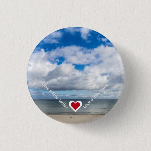 Badge Rond 2,50 Cm Amour un peu mieux / plus Heart Recovery Slogan (Devant)