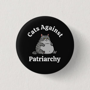 Badge Rond 2,50 Cm Amoureux féministe de chats Manifestation politiqu