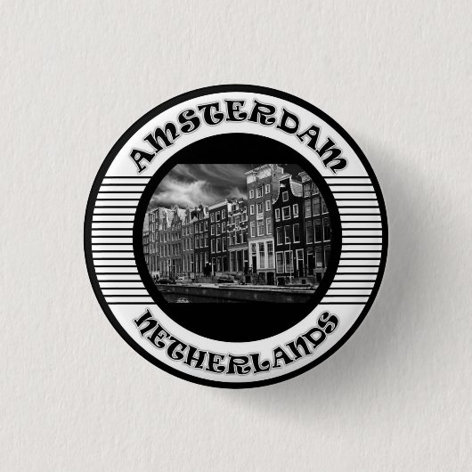 Badge Rond 2,50 Cm Amsterdam (Devant)