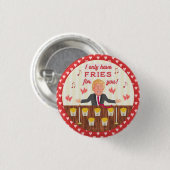 Badge Rond 2,50 Cm Amusant Donald Trump Fast Food Fries Saint-Valenti (Devant & derrière)