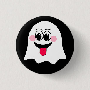 Badge Rond 2,50 Cm Amusant émoji fantôme !
