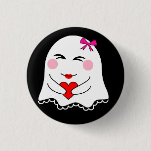 Badge Rond 2,50 Cm Amusant émoji fantôme !