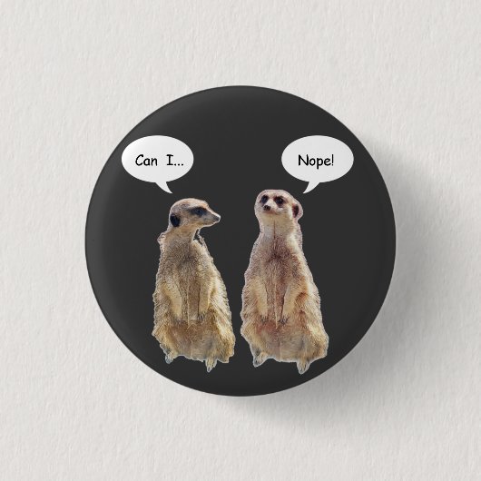 Badge Rond 2,50 Cm Amusant, mignon meerkats en conversation (Devant)