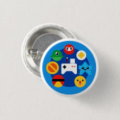 Badge Rond 2,50 Cm Amusant Retro Arcade (Devant & derrière)