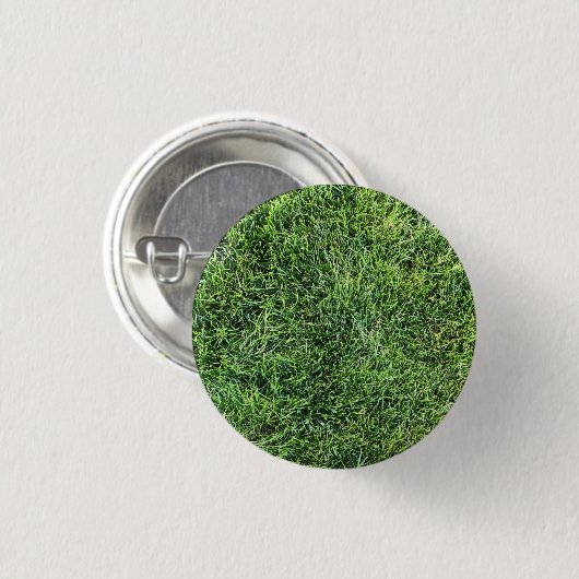 Badge Rond 2,50 Cm Amusante herbe verte vraie texture photo motif pla (Devant & derrière)