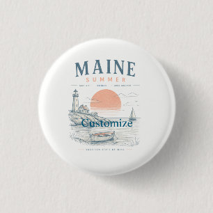 Badge Rond 2,50 Cm Amusement d'été dans le Maine Thunder_Cove