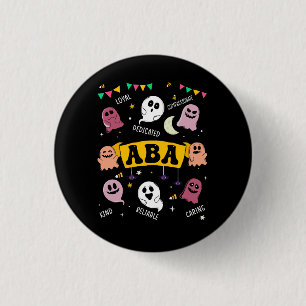 Badge Rond 2,50 Cm Analyse de comportement appliquée ABA Halloween co