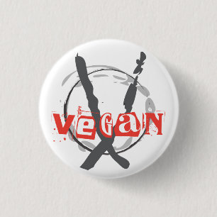 Badge Rond 2,50 Cm Anarchiste végétalien