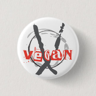 Badge Rond 2,50 Cm Anarchiste végétalien