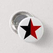 Badge Rond 2,50 Cm Anarchy Star Classique (noir/rouge) (Devant & derrière)