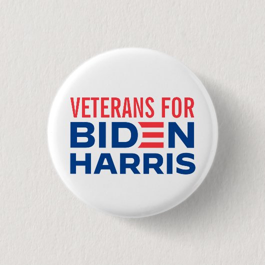 BADGE ROND 2,50 CM ANCIENS COMBATTANTS DE JOE BIDEN ET DE KAMALA 2020 (Devant)