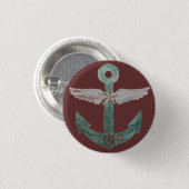 Badge Rond 2,50 Cm Ancre de dirigeable (Devant & derrière)