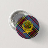 Badge Rond 2,50 Cm Anderson Clan Tartan et Motif (Devant & derrière)