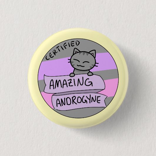 Badge Rond 2,50 Cm Androgyne extraordinaire (Devant)