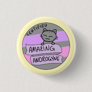 Badge Rond 2,50 Cm Androgyne extraordinaire