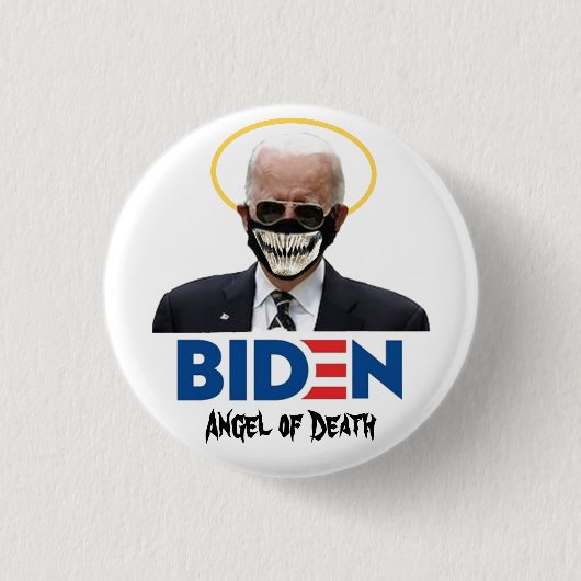 Badge Rond 2,50 Cm Ange Biden de la mort (Devant)