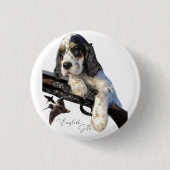 Badge Rond 2,50 Cm Anglais Setter, mignon chiot T-Shirt Trucker Hat K (Devant)