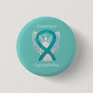 Badge Rond 2,50 Cm Angle de sensibilisation à l'agoraphobie Ruban Tur