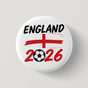 Badge Rond 2,50 Cm Angleterre 2026 conception de fan de football, cro