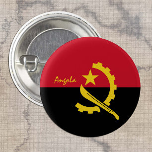 Badge Rond 2,50 Cm Angola, patriotique Angolais Drapeau mode