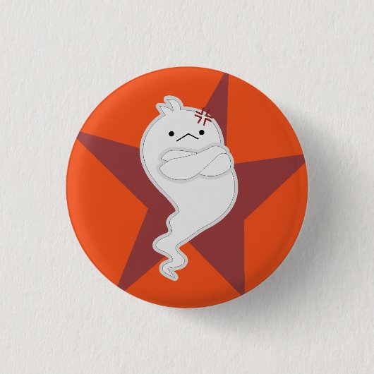 Badge Rond 2,50 Cm Angry little ghost (Devant)