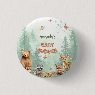 Badge Rond 2,50 Cm Animaux de la forêt de boislandière pour une baby 