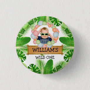 Badge Rond 2,50 Cm Animaux de Safari Anniversaire Sauvage PHOTO