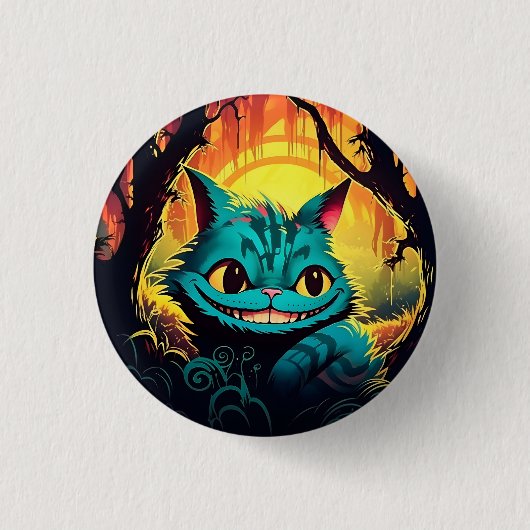 Badge Rond 2,50 Cm Anime Cheshire Chat Alice au pays des merveilles (Devant)
