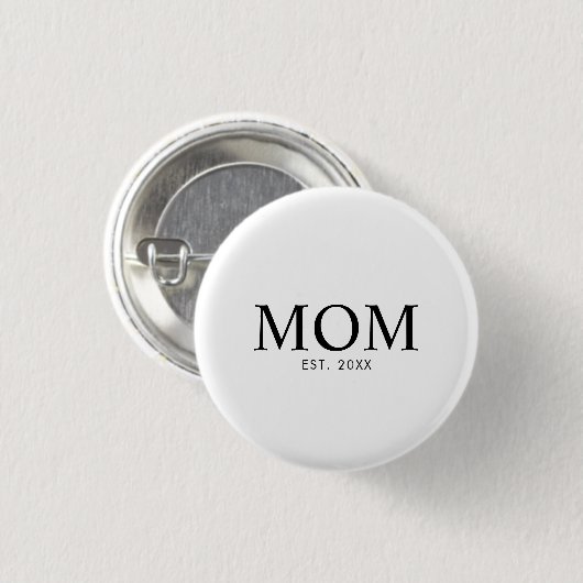 Badge Rond 2,50 Cm Année de création de maman (Devant & derrière)