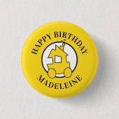 Badge Rond 2,50 Cm Anniversaire de enfant de train (Devant)