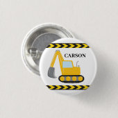 Badge Rond 2,50 Cm Anniversaire de enfant personnalisé cool Construct (Devant & derrière)