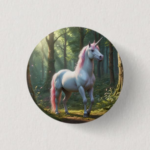 Badge Rond 2,50 Cm Anniversaire de la licorne magique