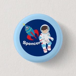 Badge Rond 2,50 Cm Anniversaire de l'astronaute cool