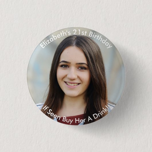 Badge Rond 2,50 Cm Anniversaire personnalisé (Devant)