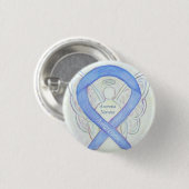 Badge Rond 2,50 Cm Anorexia Nervosa Sensibilisation Ruban Angel Perso (Devant & derrière)
