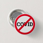 Badge Rond 2,50 Cm Anti COVID (Devant & derrière)
