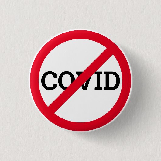 Badge Rond 2,50 Cm Anti COVID (Devant)