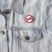 Badge Rond 2,50 Cm Anti COVID (En situation)