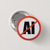 Badge Rond 2,50 Cm Anti-IA (Devant & derrière)