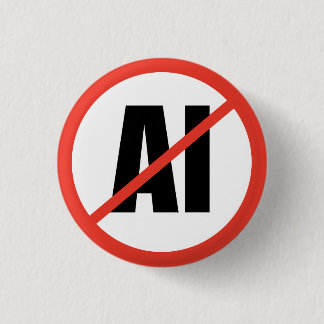 Badge Rond 2,50 Cm Anti-IA