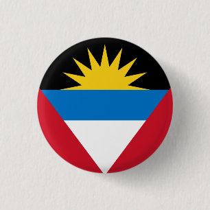 Badge Rond 2,50 Cm Antigua et Barbuda Flag