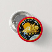 Badge Rond 2,50 Cm Apollo 13 insignes (Devant & derrière)
