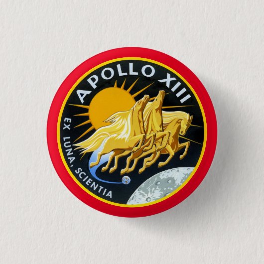 Badge Rond 2,50 Cm Apollo 13 insignes (Devant)