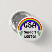 Badge Rond 2,50 Cm Appui LGBTQI de GSA (Devant & derrière)