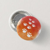 Badge Rond 2,50 Cm Aquarelle Chien Paw Traces (Devant & derrière)