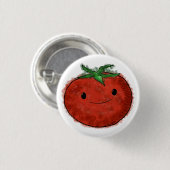 Badge Rond 2,50 Cm Aquarelle de tomate mignonne (Devant & derrière)