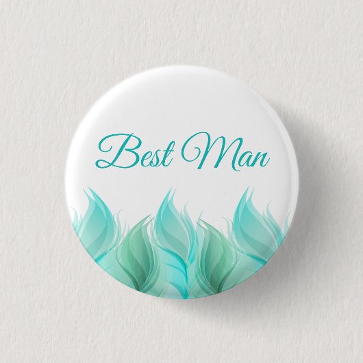 Badge Rond 2,50 Cm Aquarelle Feathers Best Man (Devant)