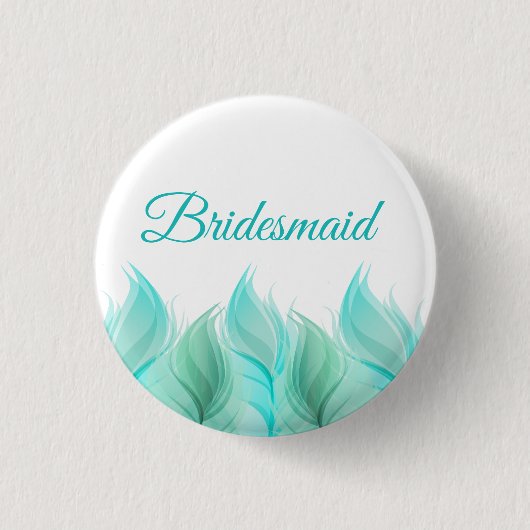 Badge Rond 2,50 Cm Aquarelle Feathers Bridesmaid (Devant)